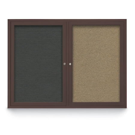 United Visual Products Corkboard, Rubber/Black, 36" x 36" UV403-BLACK-RUBBER